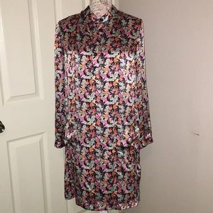 Tucker brand silk shirt dress, M